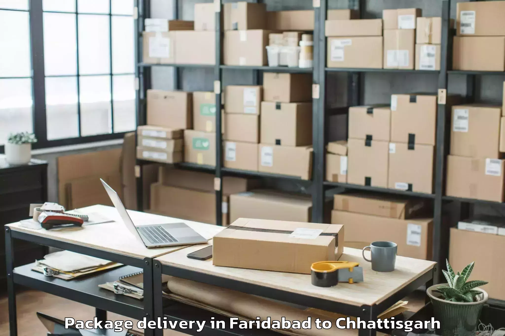 Top Faridabad to Bhopalpattnam Package Delivery Available